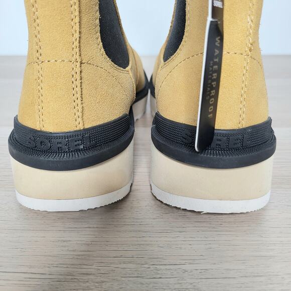 Sorel Hi-Line Chelsea Waterproof Suede Lightweight Boots Tan NWT Booties 8.5 - Picture 7 of 13
